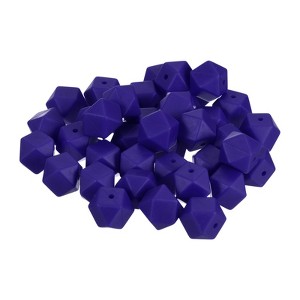 Unique Bargains DIY Keychain Necklace Jewelry Making Hexagonal Silicone Beads 40 Pcs - 1 of 4