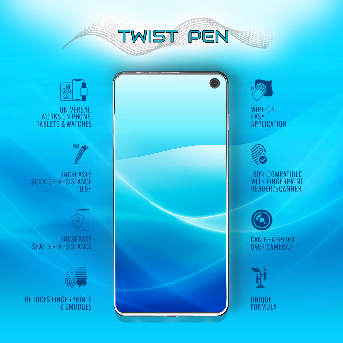 LUVVITT TWIST PEN Liquid Glass Screen Protector with $250 Coverage for All Devices - thumbnail 5