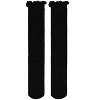 Memoi Women's Lace Trim Fleece Over The Knee Socks Black One Size - 3 of 4