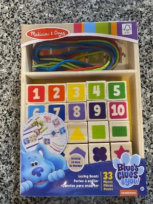 Melissa & Doug Primary Lacing Beads - Educational Toy With 30 Wooden Beads  And 2 Laces : Target