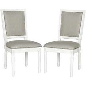 Buchanan 19" H French Brasserie Rectangle Side Chair (Set of 2) - FOX6229 - Safavieh Couture - 1 of 4