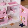 INFURNIC Kitchen Carts and Islands Kids Funnel 2 In 1 Pretend Kitchen and Market Stall for Creative Play, Pink, 23.62"*16.92"*38.19" - 2 of 4