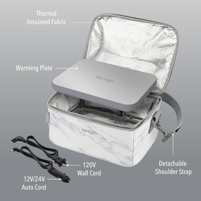 Bentgo Heat Electric Lunch Bag White Marble