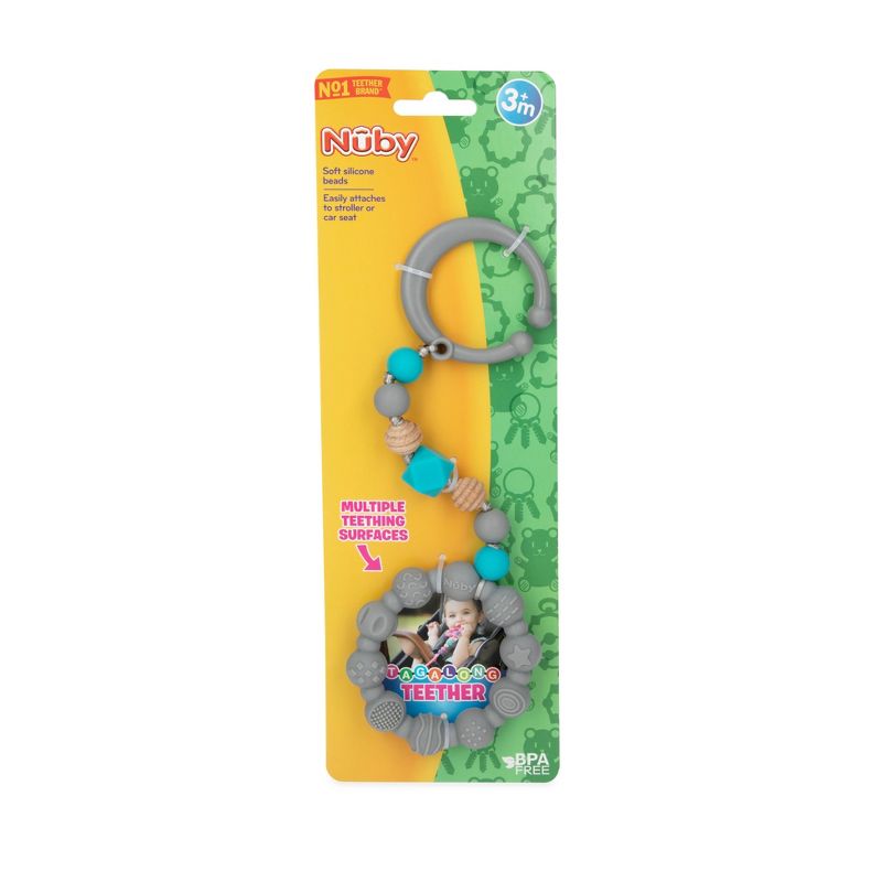 Nuby Tag-A-Long Teether - Gray, 4 of 6