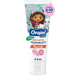 Orajel Kids' Gabby's Dollhouse Paste - Fruity Bubble - 4.2oz - 1 of 4