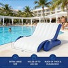 Jasonwell Giant Luxury Pool Float Recliner Chair for 1-2 Adults, Heavy Duty Inflatable Lounger for Pool, Lake, Beach, Blue, 59"D x 69"W x 30"H - 3 of 4