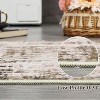 Washable Runner Rug - Modern Abstract, Non-Slip, Stain-Resistant, Low Pile, Distressed, Hallway or Entryway - 2 of 4