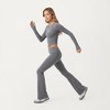 Anna-Kaci Active Women's High Waist Flare Leg Pants with Foldover Waistband and Stretch Performance Fabric - 4 of 4