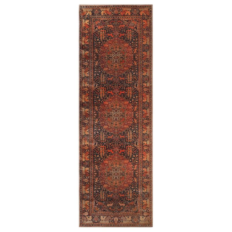 Bohemian Floral Medallion Indoor Area Rug or Runner by Blue Nile Mills, 1 of 8