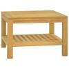 vidaXL Coffee Table 23.6"x23.6"x15.7" Solid Wood Teak - 2 of 4