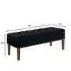 CAVINAS Modern Nailhead Accents Velvet Ottoman Bench with Internal Storage,Upholstered Storage Bench for Bedroom,Living Room - 4 of 4
