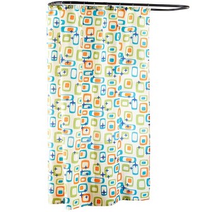 The Lakeside Collection Retro Bath Collection - Shower Curtain - 1 of 3