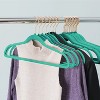 VECELO 30/50/60/100 pk Velvet Clothes Hangers Non Slip & Space-Saving Clothes Hangers with Finger Clips & Tie Rack 9 Color - 4 of 4