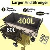 Whisen 51" Extended Heavy-Duty Foldable Utility Wagon with 480lbs Capacity, Patented Ultra-Stable Frame - 4 of 4