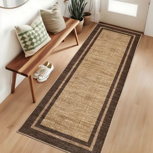 Rugs for Living Room Bedroom Washable Bordered Area Rug Non-Slip Modern Rugs Border Floor Carpet - 1 of 4