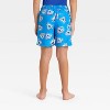 Boys' Celebration Shark Swim Trunks - Cat & Jack™ Blue - 2 of 3