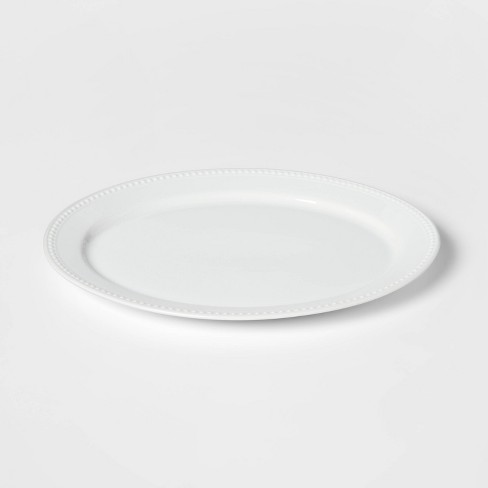 White ceramic serving on sale platters