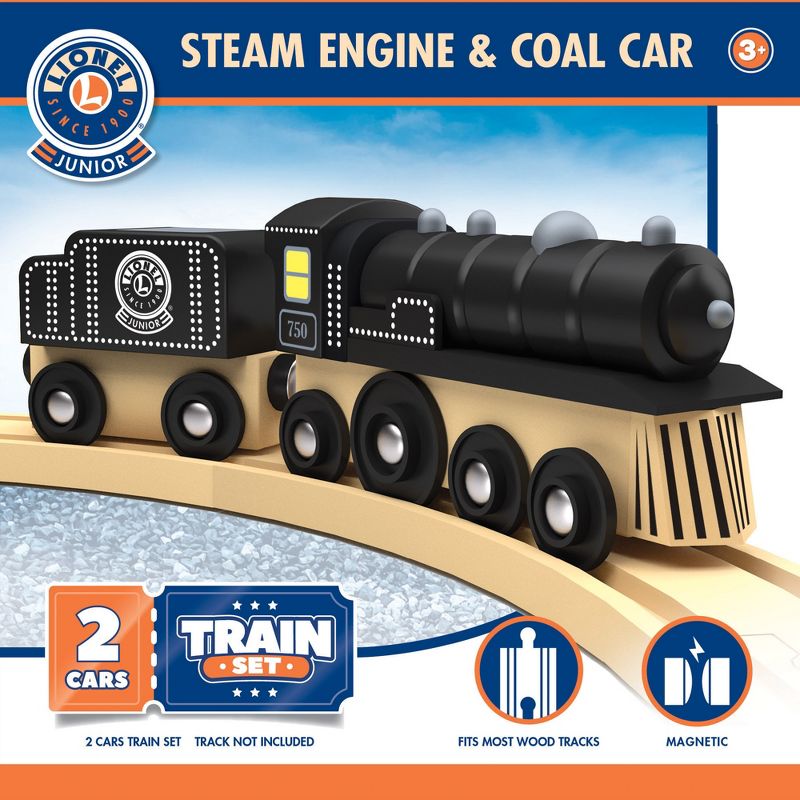 MasterPieces Wood Train Sets - Lionel Collector's Steam Engine & Coal Car, 1 of 8
