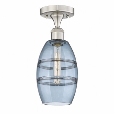 Vaz - 1 Light Semi-Flush Mount In Industrial Style-8.25 Inches Tall and 5.88 Inches Wide