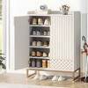 UbMelt 29.52 Inch Shoe Cabinet,Modern Freestanding 5-Tier Shoe Storage Organizer with Adjustable Shelves and 2 Doors for Entryway,Hallway,Closet - 2 of 4