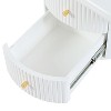 NicBex Set of 3 Cloud-Shaped Coffee Table with Dual Hidden Drawers + 2 Small Stools, Modern Center Table Living Room Set - 4 of 4