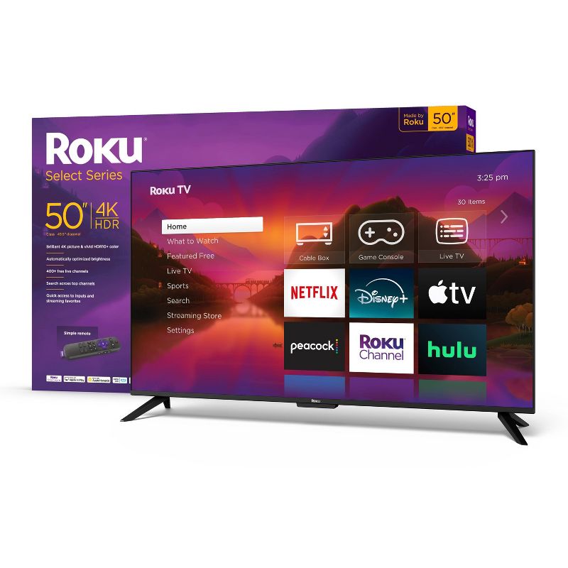 Roku 50&#39; Select Series 4K HDR Smart Roku TV with Roku TV Remote  - 50R4A4, 3 of 14