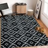 Washable Modern Geometric Rug Non Slip Low Pile Rug Retro Throw Floor Cover Foldable Indoor Carpet for Living Room Bedroom - 4 of 4