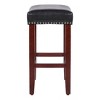 WestinTrends 24" Upholstered Saddle Seat Counter Stool - 4 of 4