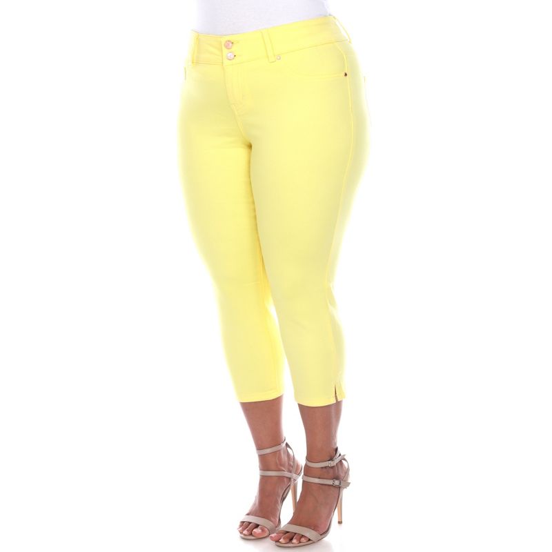 Women's Plus Size Capri Jeans - White Mark, 3 of 6