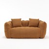 Cesicia 64.57 in-W x 33.86 in-D x 23.23 in-H Brown Chenille Soft Bean Bag Seat for 2 People - 2 of 4
