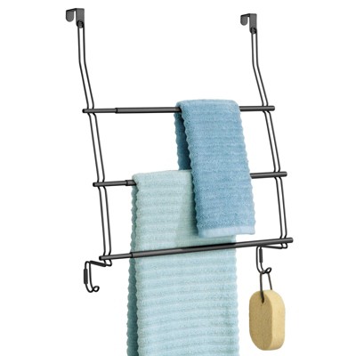 Mdesign Expandable Metal Over Door Bathroom Towel Holder Target