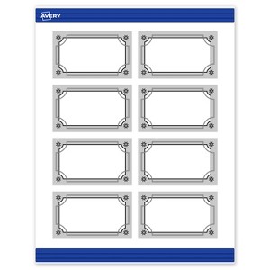 Avery Business Cards, 2" x 3.5", Silver-Metallic Black, Matte, 80ct - 1 of 4