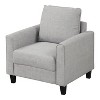 miBasics Starreach Transitional Upholstered Armchair Light Gray - 2 of 4