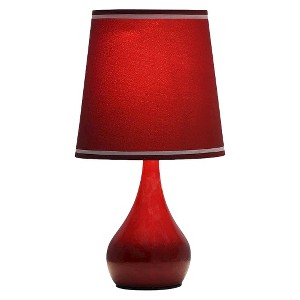 Ore International Teardrop Table Lamp - Burgundy (Lamp Only), Red