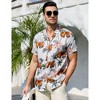 BLUEMING Men's Hawaiian Shirt Short Sleeve Floral Button Down Shirts Hot Holiday Beach Shirts - 2 of 4
