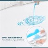 Aoibox Full Waterproof Mattress Protector Deep Pocket Mattress Cover Breathable Soft Noiseless Fitted Bed Pad 19 Inch - 3 of 4