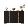 APRILSOUL47.20"Elegant Modern Dresser with Metal Handle, Mirrored Storage Cabinet with 6 Drawers - 4 of 4