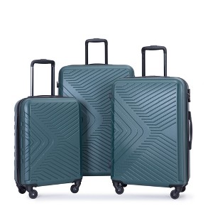 YONWAY Hardside Luggage Sets, 3 pcs Spinner Suitcase, ABS Lightweight Suitcase with Two Hooks, Spinner Wheels, with TSA Lock Lightweight - 1 of 4