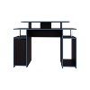 Vynxaria 47" Wide 2-Tier Gamer Desk Office Table with 3 Shelves PC Tower Stand Modern Black Finish Spacious Gaming Workstation - 3 of 4