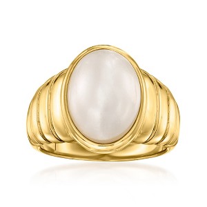 Ross-Simons 14x10mm Mabe Pearl Ring in 18kt Gold Over Sterling - 1 of 4