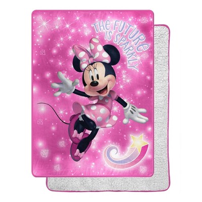 60"x80" Minnie Mouse Sparkles Throw Blanket Silk Touch