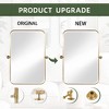 Lirago Adjustable Gold Framed Bathroom Mirror with Rotation Modern Vanity Wall Mirror for Bathroom Decor Set of 2 - 4 of 4