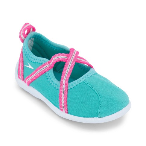 Speedo Toddler Mary Jane Water Shoes - Turquoise/Pink 7-8