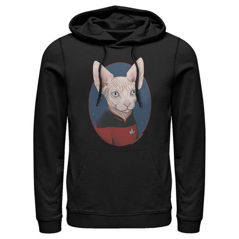 Men's Star Trek: The Next Generation Captain Jean Luc Picard Cat Pull Over Hoodie - image 1 of 4