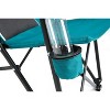 DOMETOUR High Back Heavy Duty Lawn Chair Support 250LBS, Portable Collapsible Chair with Cup Holder -Blue - 2 of 4