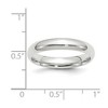 Black Bow Jewelry 2mm to 6mm 14K White Gold Domed Comfort Fit Band - 4 of 4