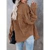 Womens Corduroy Shirt Long Sleeve Oversized Button Up V Neck Blouses Tops Loose Shacket Jacket - 2 of 3