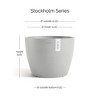 Ecopots Stockholm Durable Modern Round Indoor/Outdoor Recycled-Based Composite Flower Pot Planter - 2 of 4
