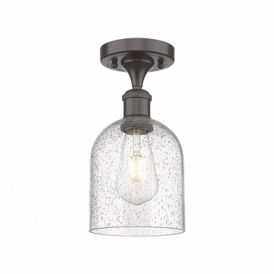 Bella - 1 Light Semi-Flush Mount In Industrial Style-10.75 Inches Tall and 5.5 Inches Wide