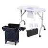 Byootique Manicure Table Nail Desk & Rolling Makeup Train Case Kit - 2 of 4